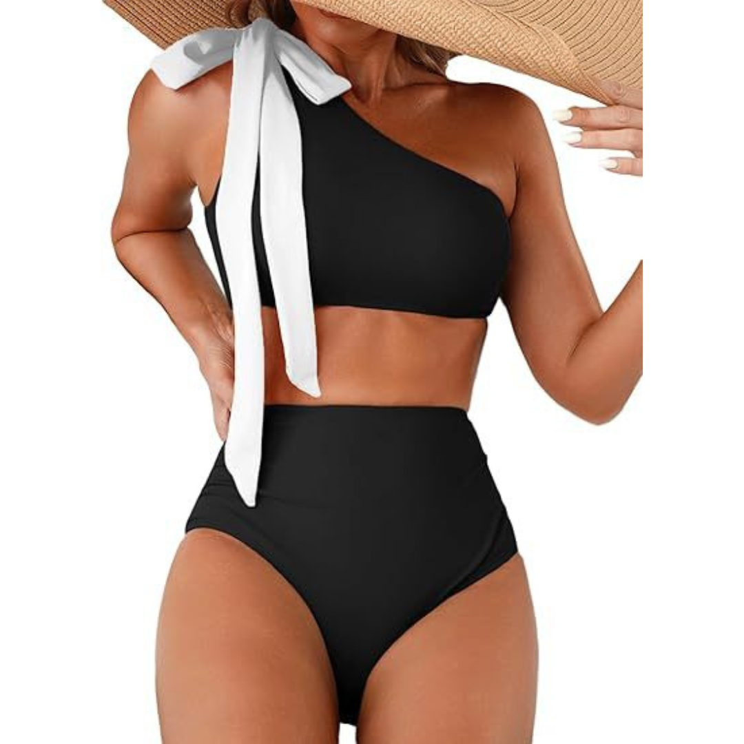 Marit | Aukšto Liemens One Shoulder Bikinis