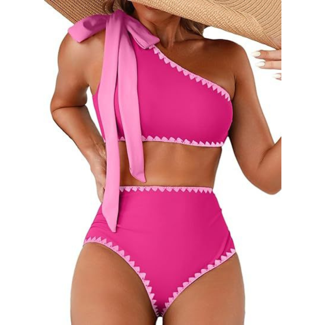 Marit | Aukšto Liemens One Shoulder Bikinis