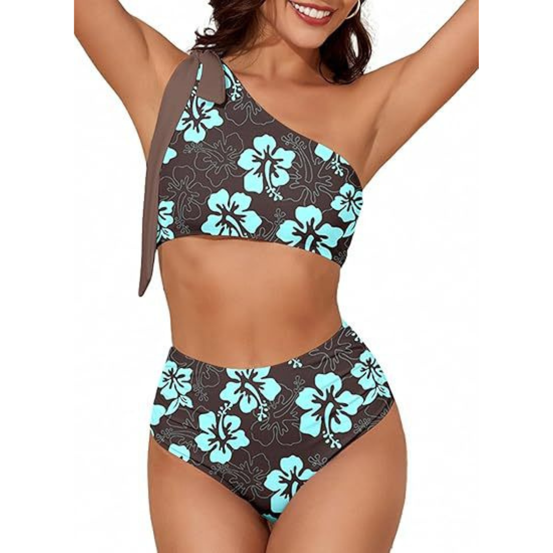 Marit | Aukšto Liemens One Shoulder Bikinis