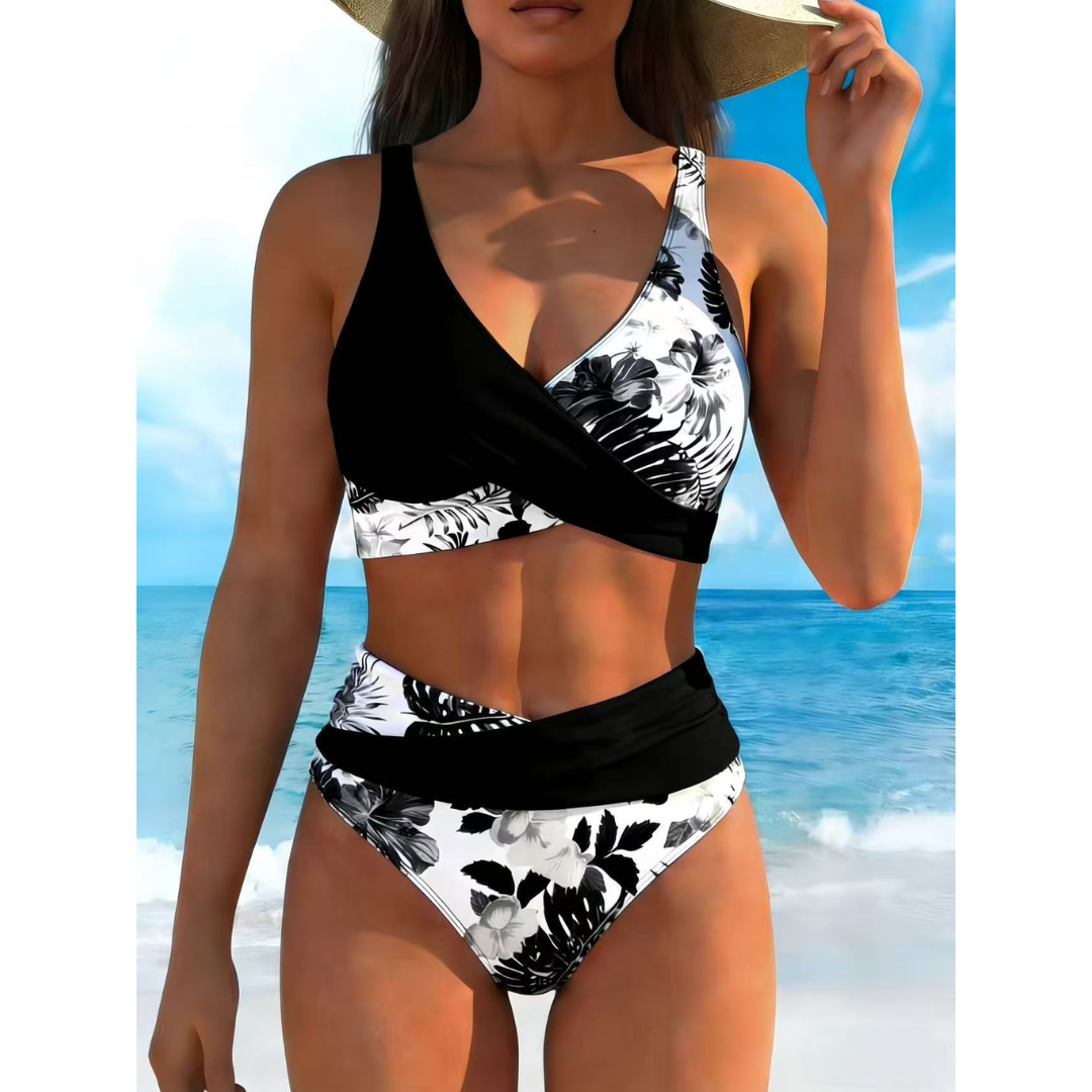Sisi | Twist-Front Bikinis su Aukštu Liemeniu