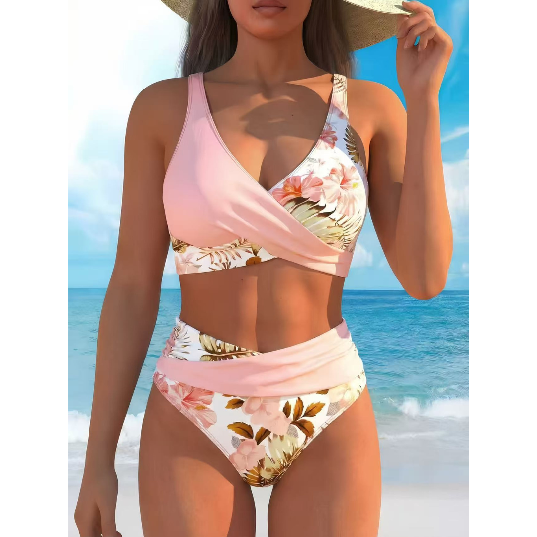 Sisi | Twist-Front Bikinis su Aukštu Liemeniu