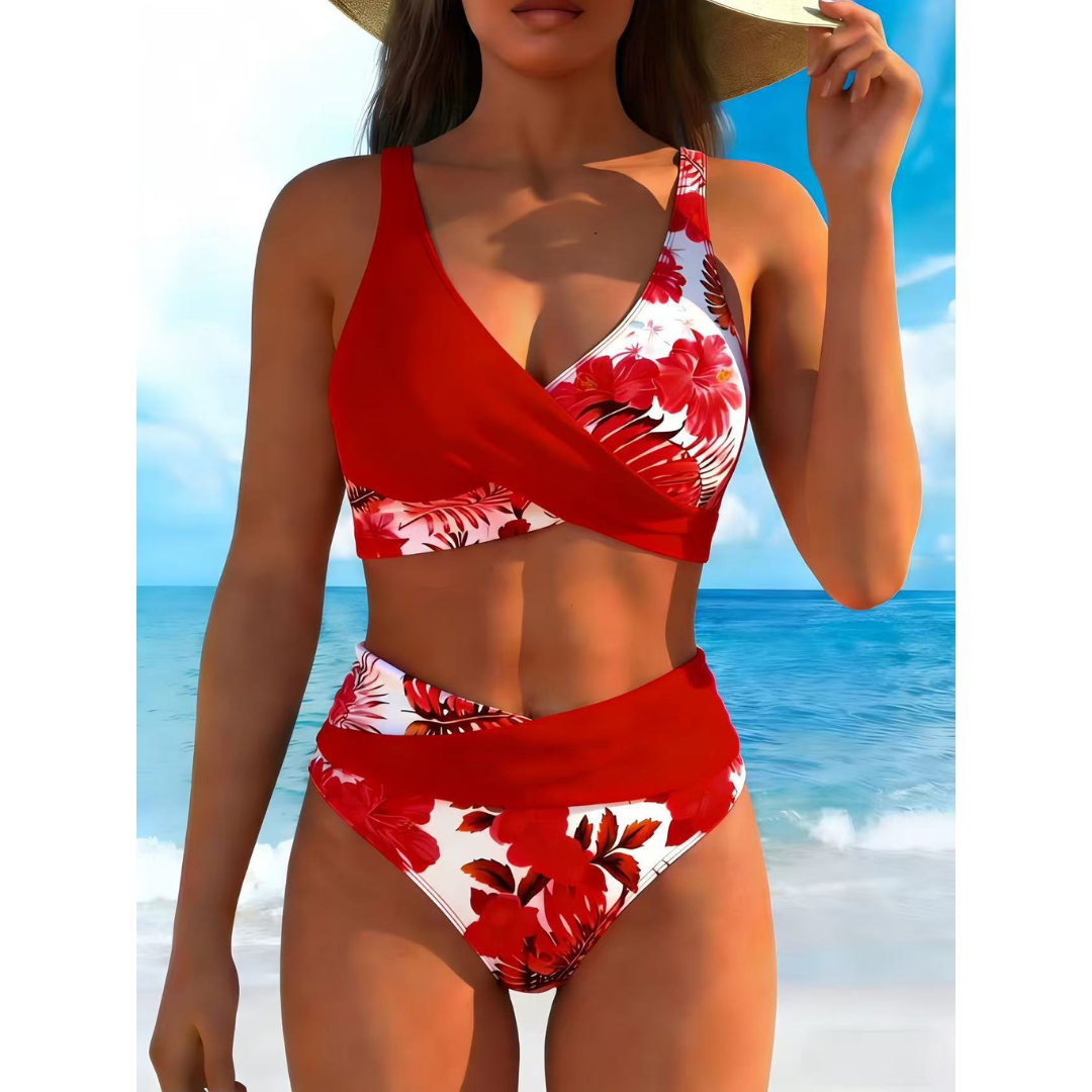 Sisi | Twist-Front Bikinis su Aukštu Liemeniu