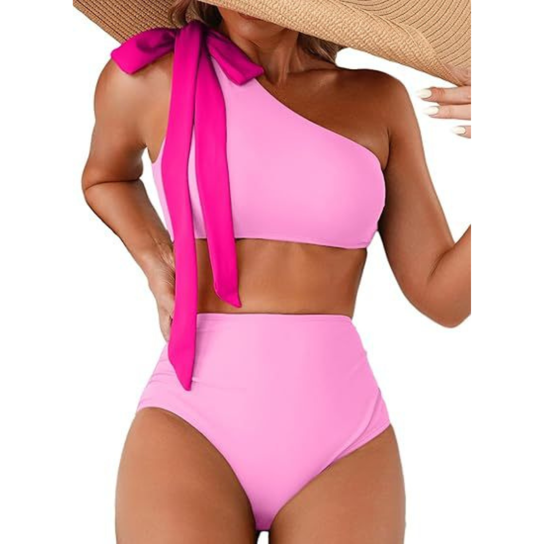Marit | Aukšto Liemens One Shoulder Bikinis