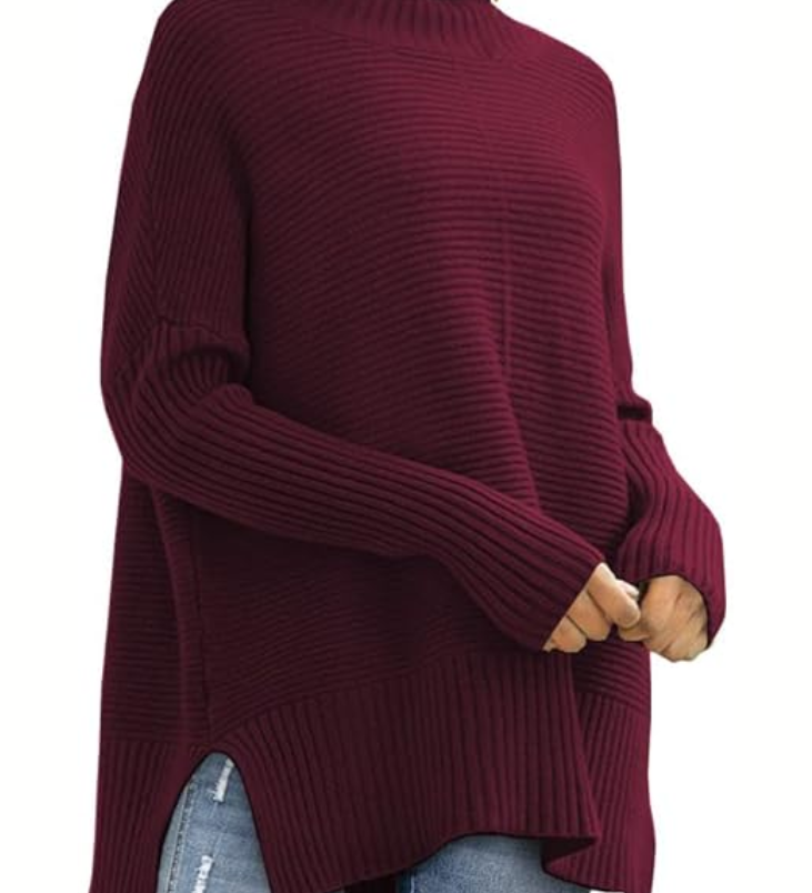 Elisa | Šiltas, Aukštu Kaklu Apvyniotas Megztinis