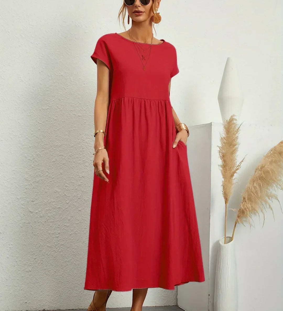 Gabrielle™ — Laisvai krintanti midi suknelė, nesenstanti elegancija