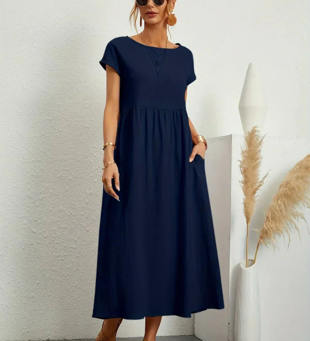 Gabrielle™ — Laisvai krintanti midi suknelė, nesenstanti elegancija