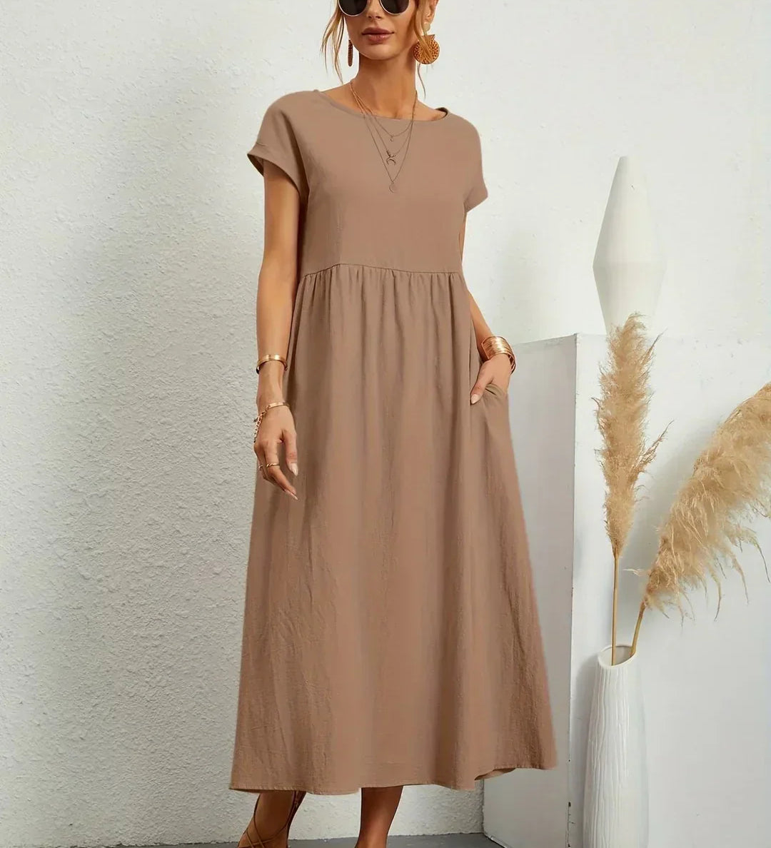 Gabrielle™ — Laisvai krintanti midi suknelė, nesenstanti elegancija