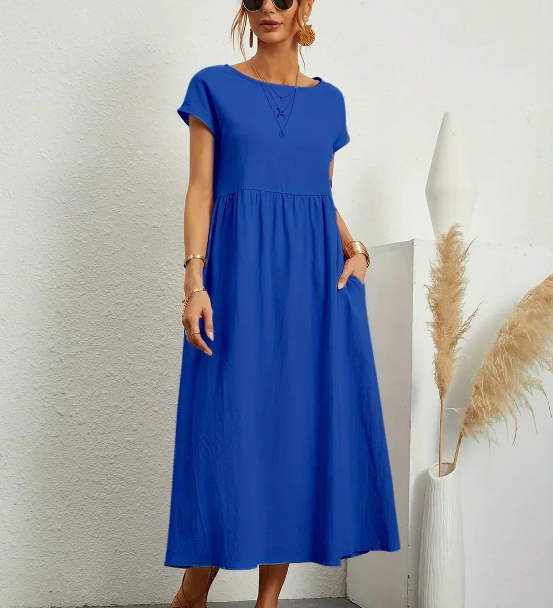 Gabrielle™ — Laisvai krintanti midi suknelė, nesenstanti elegancija