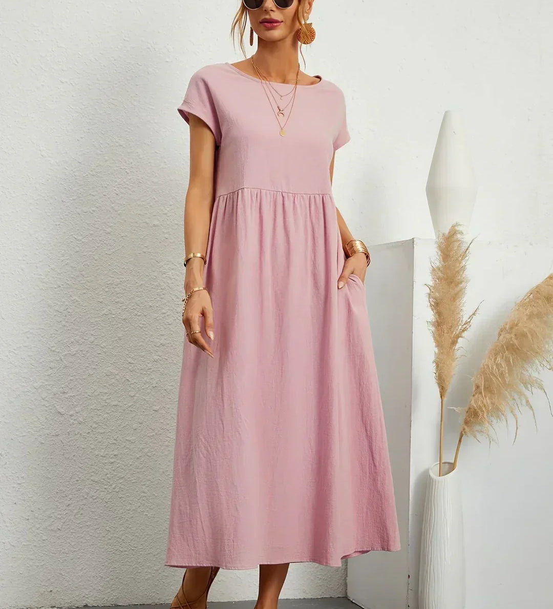 Gabrielle™ — Laisvai krintanti midi suknelė, nesenstanti elegancija