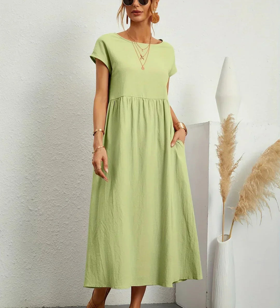 Gabrielle™ — Laisvai krintanti midi suknelė, nesenstanti elegancija