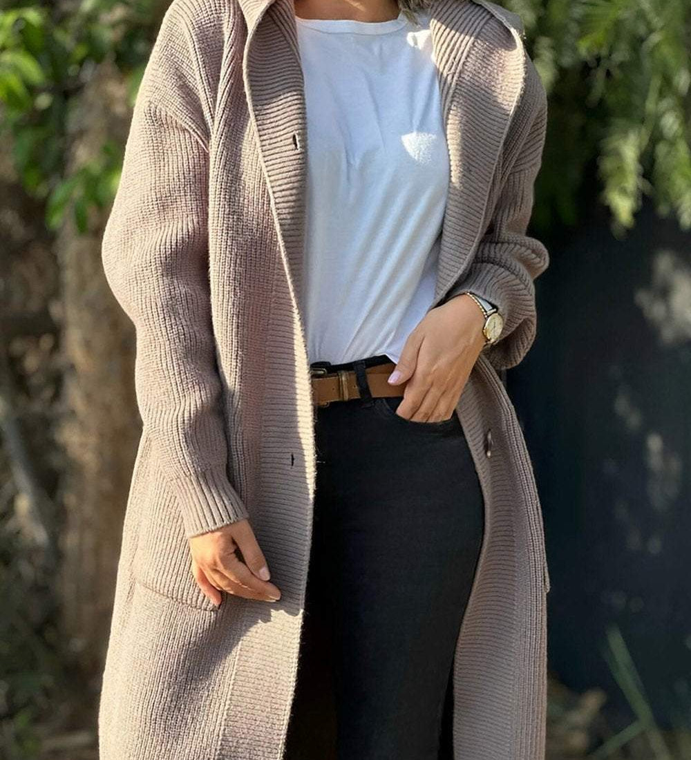 JAYCEE- Vienos spalvos gobtuvinė megztinis