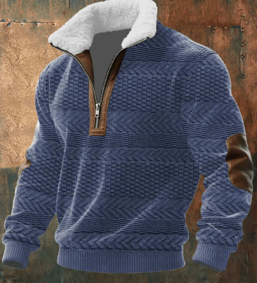 Marcus | Stilinga ir Patogi Vyrų Megztinis su Šilta Fleece Apykakle