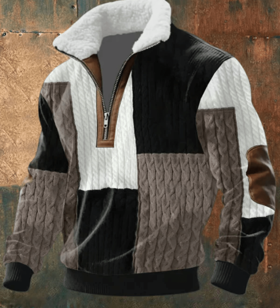 Marcus | Stilinga ir Patogi Vyrų Megztinis su Šilta Fleece Apykakle