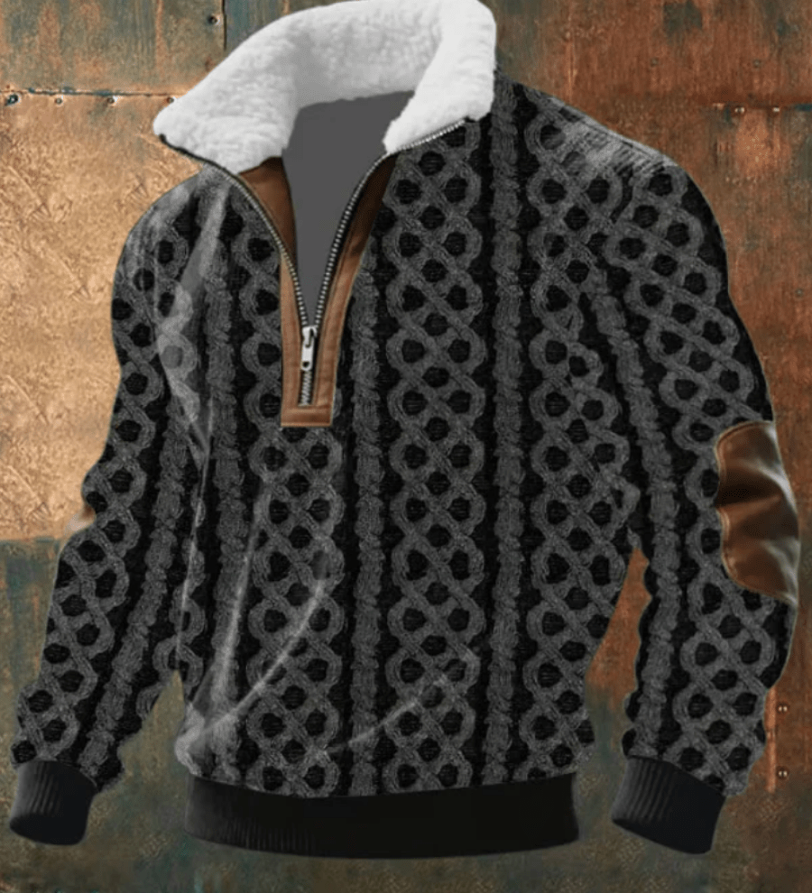 Marcus | Stilinga ir Patogi Vyrų Megztinis su Šilta Fleece Apykakle