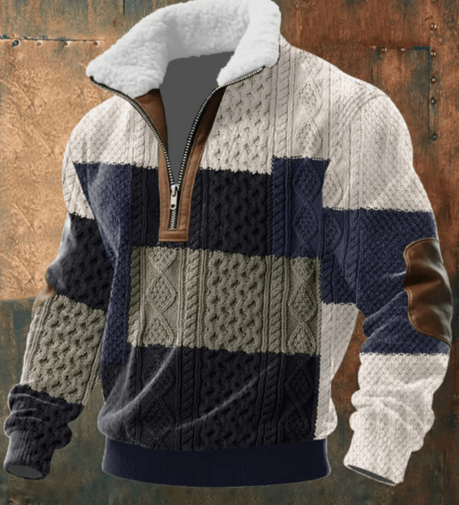 Marcus | Stilinga ir Patogi Vyrų Megztinis su Šilta Fleece Apykakle