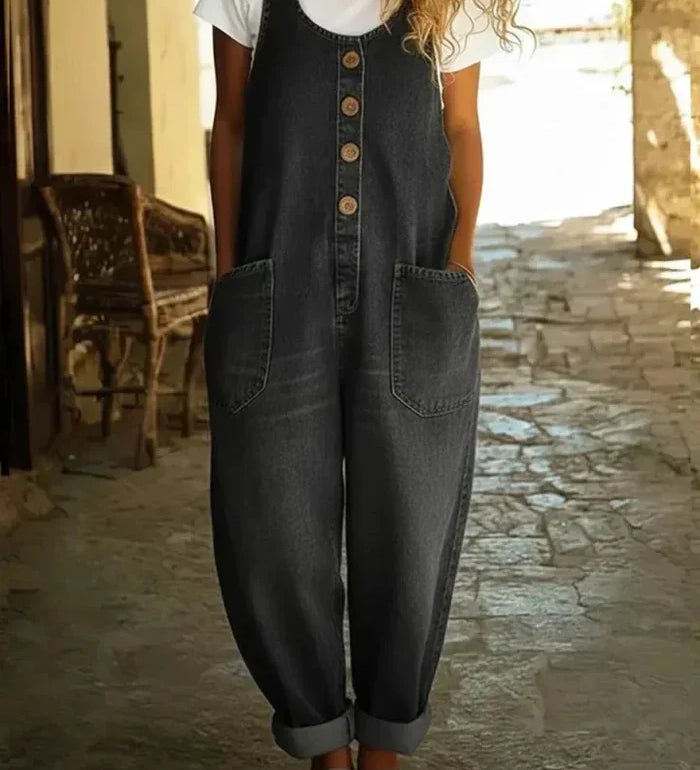 Lora™ – Vintažinio stiliaus kombinezonas su petnešomis